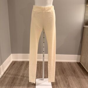 ETERNE Delicious Cream Ribbed Skinny Lounge Pant Sz M NEW $250